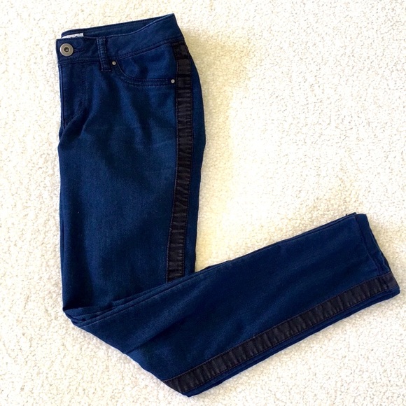 Jean jeggings with tuxedo black stripe - Picture 1 of 6